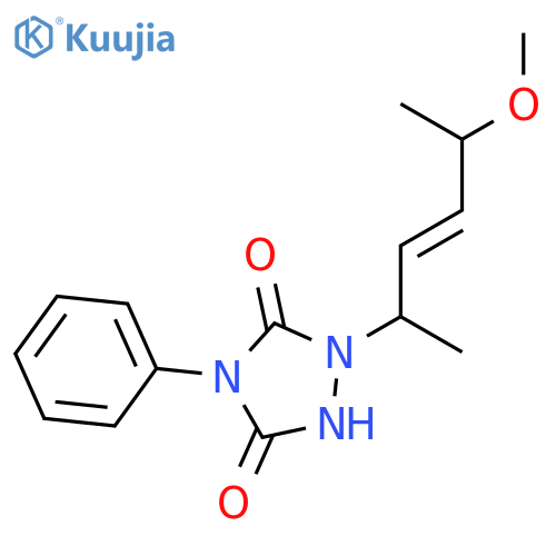1,2,4-Triazolidine-3,5-dione, 1-(4-methoxy-1-methyl-2-pentenyl)-4-phenyl- structure