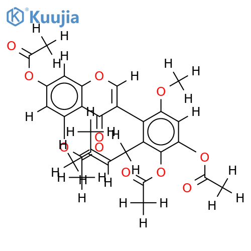 6'-Me ether,tetra-Ac-3',4',5,6',7-Pentahydroxy-2'-prenylisoflavone structure