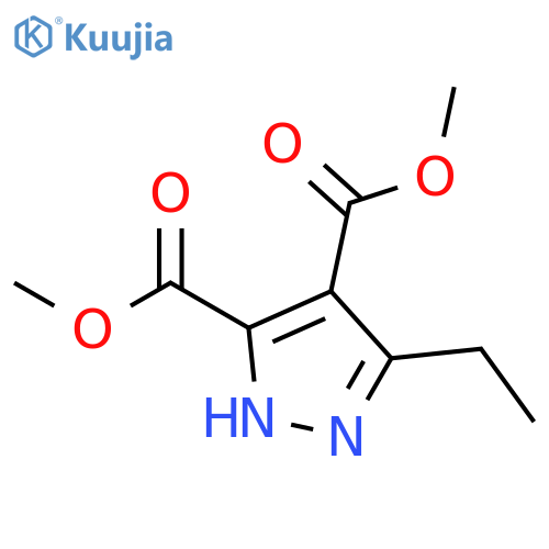 dimethyl 5-ethyl-1H-pyrazole-3,4-dicarboxylate structure