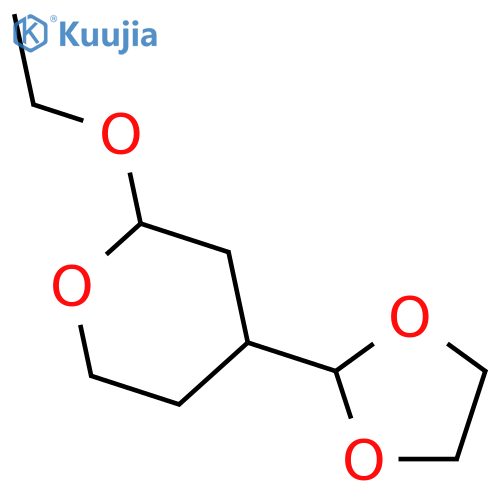 2H-Pyran,4-(1,3-dioxolan-2-yl)-2-ethoxytetrahydro- structure
