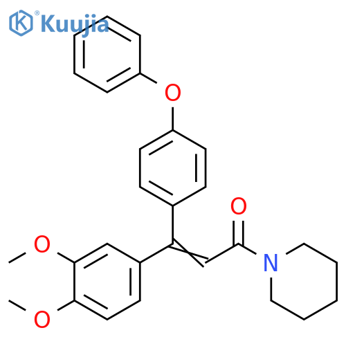 Piperidine,1-[3-(3,4-dimethoxyphenyl)-1-oxo-3-(4-phenoxyphenyl)-2-propenyl]- structure