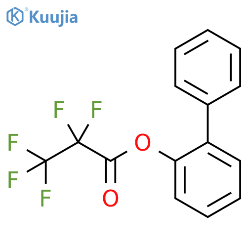 Propanoic acid, pentafluoro-, [1,1'-biphenyl]-2-yl ester structure