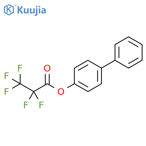 Propanoic acid, pentafluoro-, [1,1'-biphenyl]-4-yl ester structure