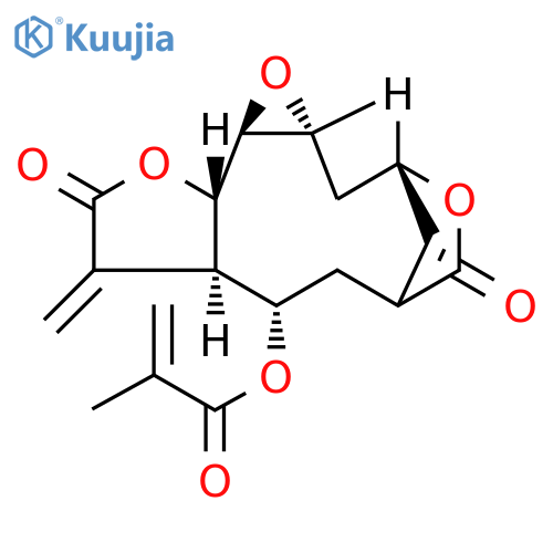 2-Propenoic acid,2-methyl-,(1aR,3S,8S,8aR,11aS,11bR)-1a,2,3,7,8,8a,9,10,11a,11b-decahydro-1a-methyl-9-methylene-5,10-dioxo-5H-3,6-methanofuro[2,3-f]oxireno[d]oxacycloundecin-8-ylester structure