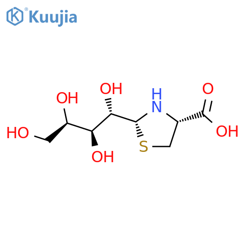 2-(D-Arabino-tetrahydroxybutyl)-4(R)-1,3-thiazolidine-4-carboxylic acid structure