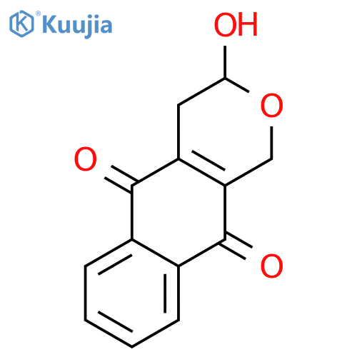 1H-Naphtho[2,3-c]pyran-5,10-dione,3,4-dihydro-3-hydroxy- structure