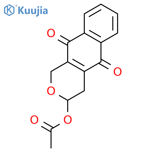 1H-Naphtho[2,3-c]pyran-5,10-dione, 3-(acetyloxy)-3,4-dihydro- structure