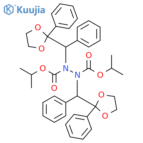 1,2-Hydrazinedicarboxylic acid, 1,2-bis[phenyl(2-phenyl-1,3-dioxolan-2-yl)methyl]-, 1,2-bis(1-methylethyl) ester structure