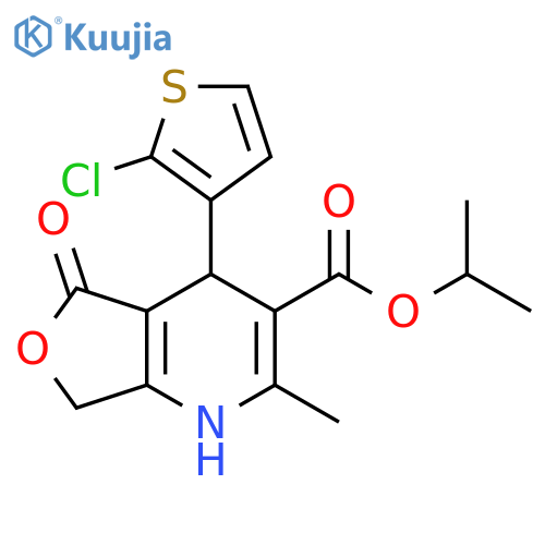 Furo[3,4-b]pyridine-3-carboxylic acid,4-(2-chloro-3-thienyl)-1,4,5,7-tetrahydro-2-methyl-5-oxo-, 1-methylethylester structure