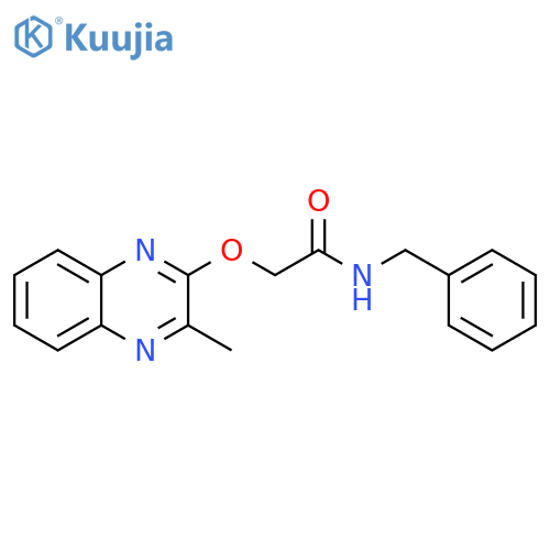 Acetamide, 2-[(3-methyl-2-quinoxalinyl)oxy]-N-(phenylmethyl)- structure