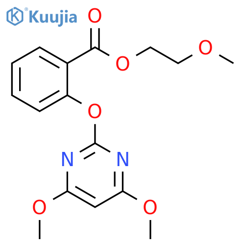 Benzoic acid, 2-[(4,6-dimethoxy-2-pyrimidinyl)oxy]-, 2-methoxyethylester structure