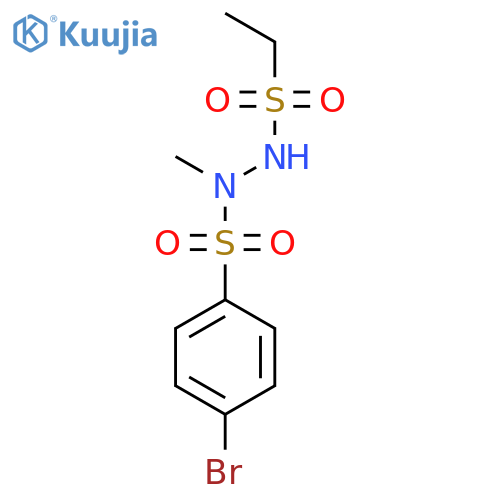 Benzenesulfonic acid, 4-bromo-, 2-(ethylsulfonyl)-1-methylhydrazide structure