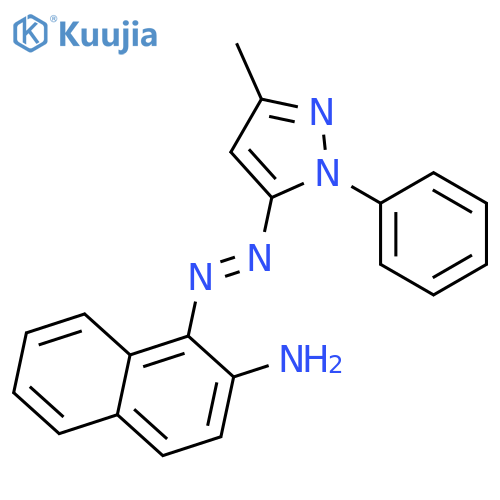 2-Naphthalenamine, 1-[(3-methyl-1-phenyl-1H-pyrazol-5-yl)azo]- structure