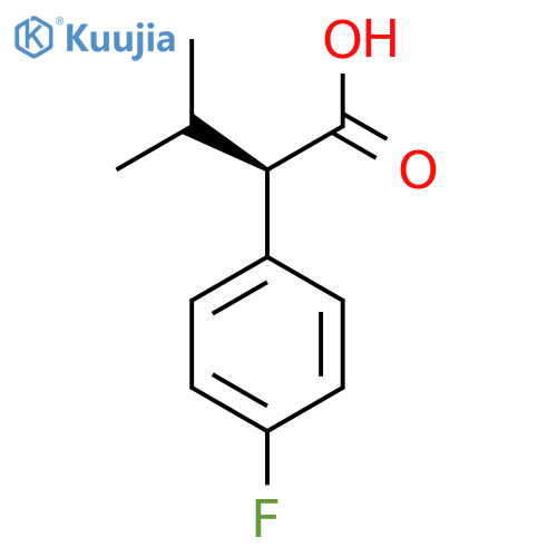 (2R)-2-(4-fluorophenyl)-3-methylbutanoic acid structure