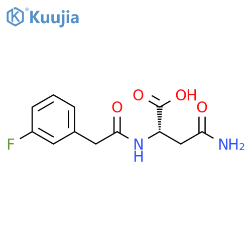 3-carbamoyl-2-2-(3-fluorophenyl)acetamidopropanoic acid structure