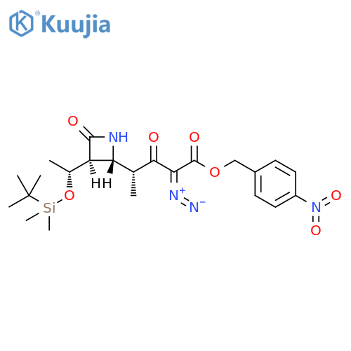 2-Azetidinebutanoic acid, α-diazo-3-[(1R)-1-[[(1,1-dimethylethyl)dimethylsilyl]oxy]ethyl]-γ-methyl-β,4-dioxo-, (4-nitrophenyl)methyl ester, (γR,2R,3S)- structure