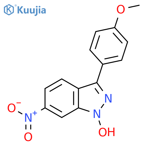 1H-Indazole, 1-hydroxy-3-(4-methoxyphenyl)-6-nitro- structure