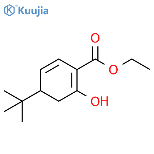 1,5-Cyclohexadiene-1-carboxylic acid, 4-(1,1-dimethylethyl)-2-hydroxy-,ethyl ester structure
