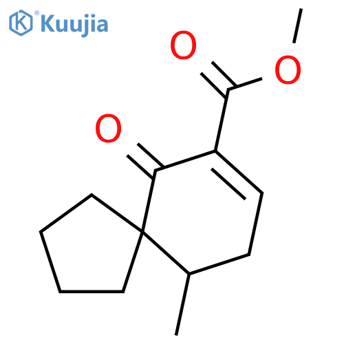 Spiro[4.5]dec-7-ene-7-carboxylic acid, 10-methyl-6-oxo-, methyl ester structure