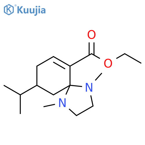 1,4-Diazaspiro[4.5]dec-6-ene-6-carboxylic acid,1,4-dimethyl-9-(1-methylethyl)-, ethyl ester structure