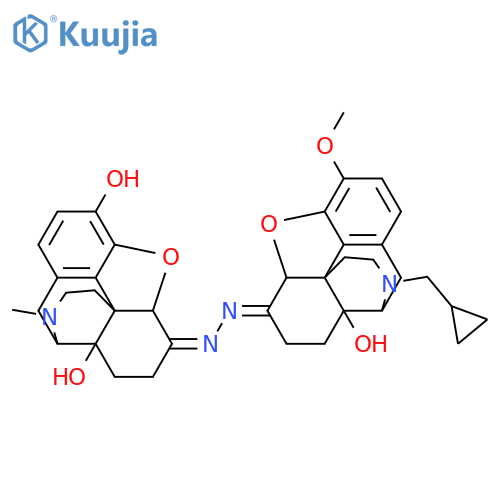 Morphinan-6-one,17-(cyclopropylmethyl)-4,5-epoxy-14-hydroxy-3-methoxy-, [(5a)-4,5-epoxy-3,14-dihydroxy-17-methylmorphinan-6-ylidene]hydrazone,(5a)- (9CI) structure