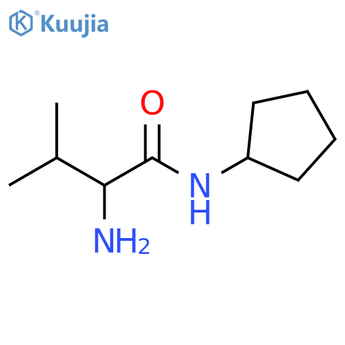 2-amino-N-cyclopentyl-3-methylbutanamide structure