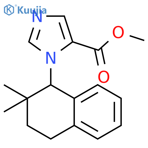 1H-Imidazole-5-carboxylic acid,1-(1,2,3,4-tetrahydro-2,2-dimethyl-1-naphthalenyl)-, methyl ester structure