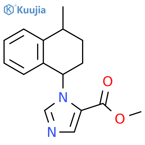 1H-Imidazole-5-carboxylic acid,1-(1,2,3,4-tetrahydro-4-methyl-1-naphthalenyl)-, methyl ester structure