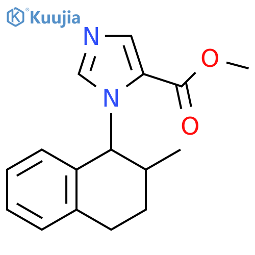 1H-Imidazole-5-carboxylic acid,1-(1,2,3,4-tetrahydro-2-methyl-1-naphthalenyl)-, methyl ester structure