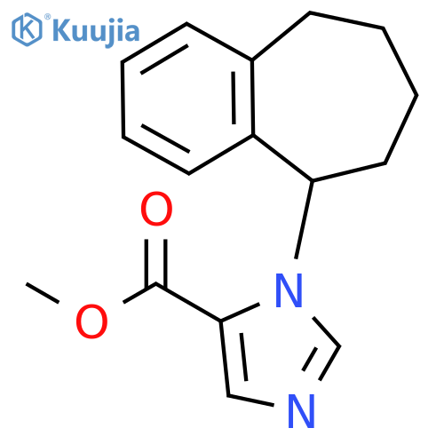 1H-Imidazole-5-carboxylic acid, 1-(6,7,8,9-tetrahydro-5H-benzocyclohepten-5-yl)-, methyl ester structure