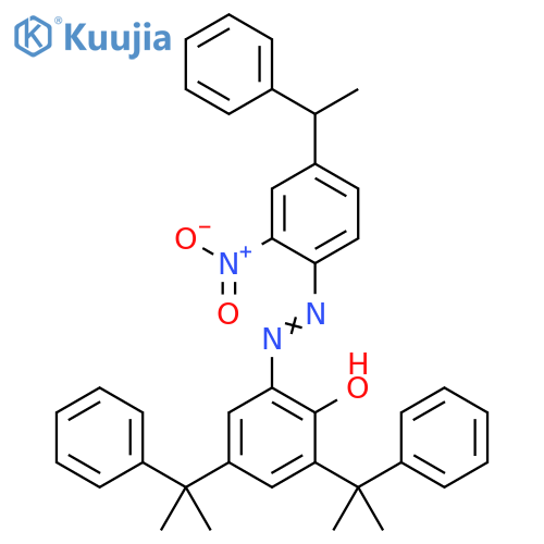 Phenol,2,4-bis(1-methyl-1-phenylethyl)-6-[[2-nitro-4-(1-phenylethyl)phenyl]azo]- structure