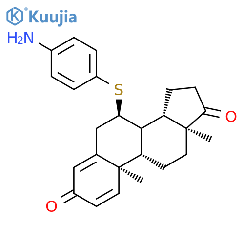 Androsta-1,4-diene-3,17-dione,7-[(4-aminophenyl)thio]-, (7a)- (9CI) structure