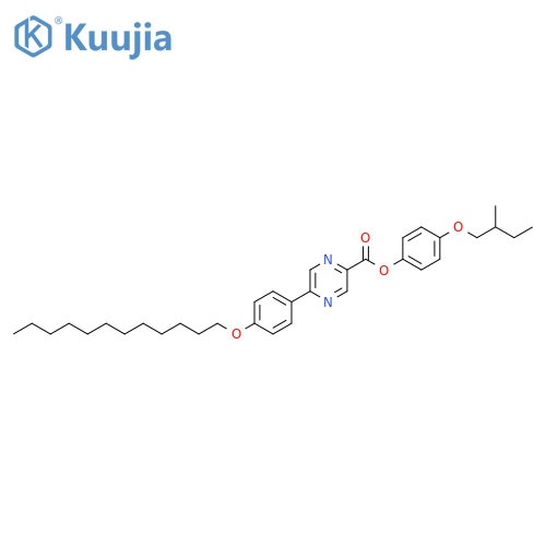 Pyrazinecarboxylic acid, 5-[4-(dodecyloxy)phenyl]-,4-(2-methylbutoxy)phenyl ester structure
