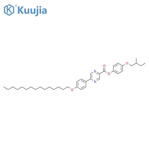 Pyrazinecarboxylic acid, 5-[4-(pentadecyloxy)phenyl]-,4-(2-methylbutoxy)phenyl ester structure