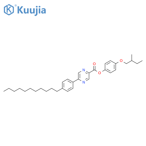 Pyrazinecarboxylic acid, 5-(4-undecylphenyl)-, 4-(2-methylbutoxy)phenylester structure
