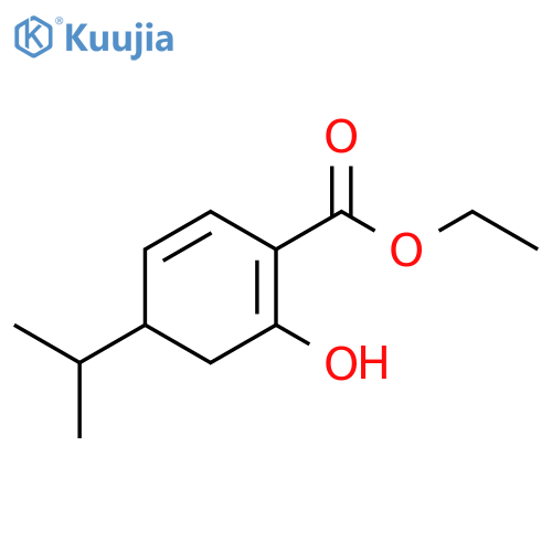 1,5-Cyclohexadiene-1-carboxylic acid, 2-hydroxy-4-(1-methylethyl)-,ethyl ester structure