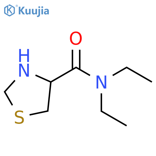 N,N-diethyl-1,3-thiazolidine-4-carboxamide structure