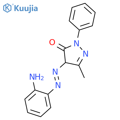 3H-Pyrazol-3-one, 4-[(aminophenyl)azo]-2,4-dihydro-5-methyl-2-phenyl- structure
