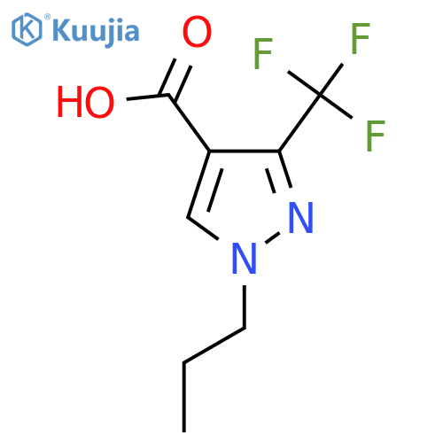 1-Propyl-3-(trifluoromethyl)pyrazole-4-carboxylic acid structure