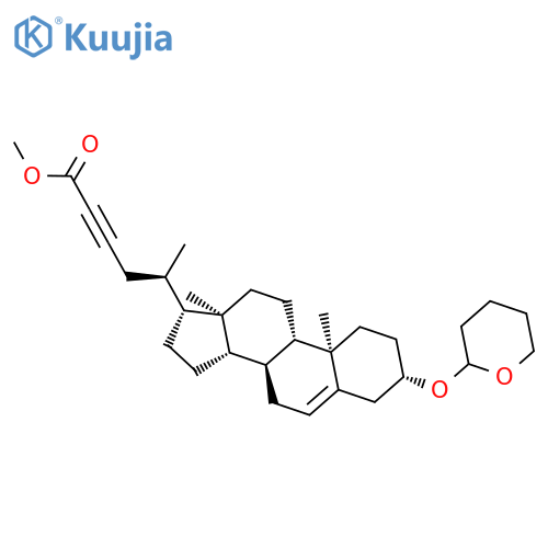 Chol-5-en-23-yne-24-carboxylic acid, 3-[(tetrahydro-2H-pyran-2-yl)oxy]-, methyl ester, (3b)- structure