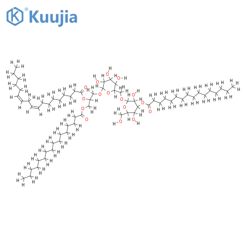 (2S)-1-O-palmitoyl-2-O-linoleoyl-3-O-[alpha-D-galactopyranosyl-(1''->6')-(3''-O-palmitoyl)-beta-D-galactopyranosyl]glycerol structure