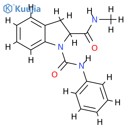2-N-methyl-1-N-phenyl-2,3-dihydroindole-1,2-dicarboxamide structure