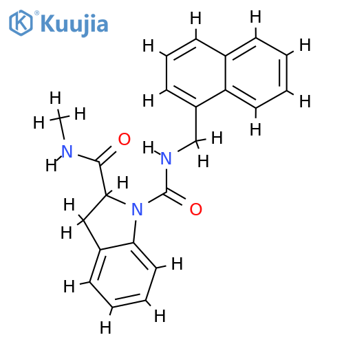 N2-methyl-N1-[(naphthalen-1-yl)methyl]-2,3-dihydro-1H-indole-1,2-dicarboxamide structure