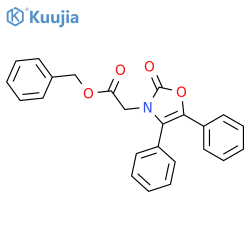 3(2H)-Oxazoleacetic acid, 2-oxo-4,5-diphenyl-, phenylmethyl ester structure