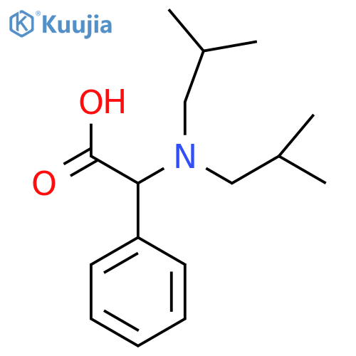 2-[Bis(2-methylpropyl)amino]-2-phenylacetic acid structure