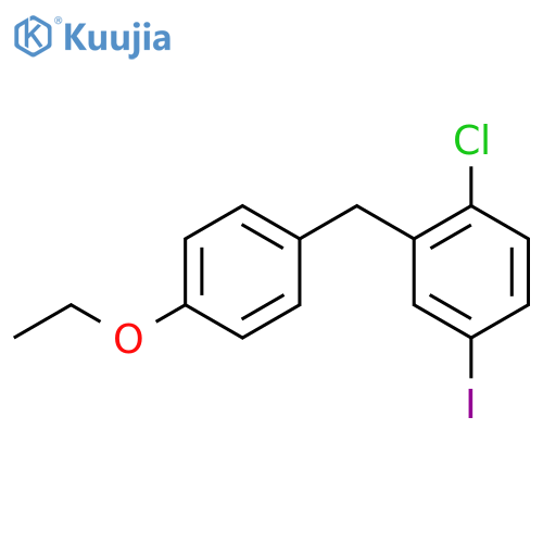 1-chloro-2-[(4-ethoxyphenyl)methyl]-4-iodobenzene structure