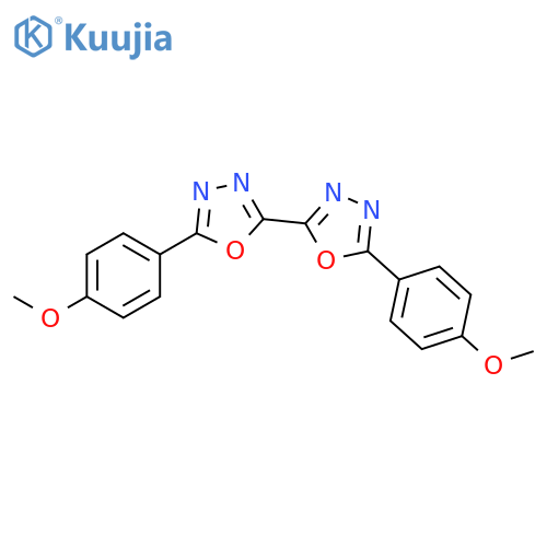 2,2'-Bi-1,3,4-oxadiazole, 5,5'-bis(4-methoxyphenyl)- structure