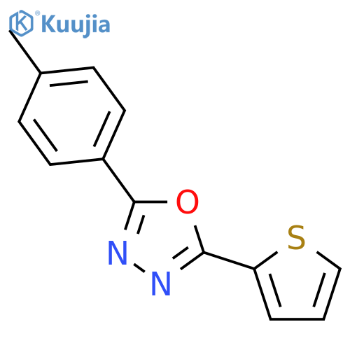 2-(4-methylphenyl)-5-thiophen-2-yl-1,3,4-oxadiazole structure