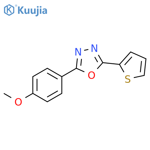 1,3,4-Oxadiazole, 2-(4-methoxyphenyl)-5-(2-thienyl)- structure