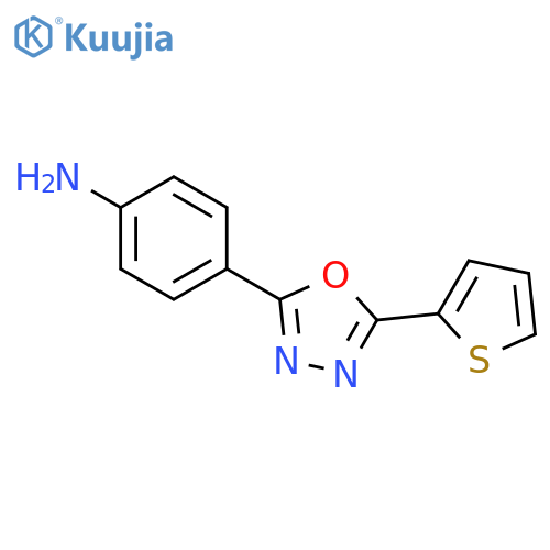 Benzenamine, 4-[5-(2-thienyl)-1,3,4-oxadiazol-2-yl]- structure